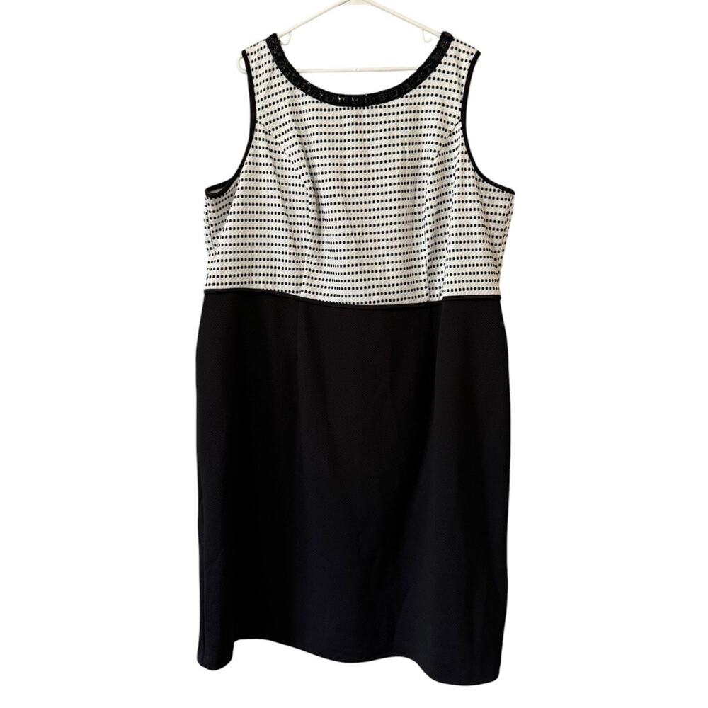 Maya Brooke Women Size 22W Plus Sleeveless Dress Stretch Professional Career